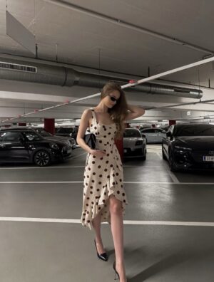 Monroe Polka Dot Sleeveless Dress